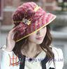 Fashion New 2014 Women Winter Warm Wide Birm Pattern Decoration Woolen Bow Kentucky Derby Fedoras Fo