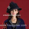 Occassion Place Black Wool felt Ladies Church Hats For Winter