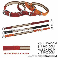 Speedy Pet Wholesale High Quality Nylon+Leather Dog Collar