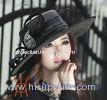 Special Occasion Dark Green Fashion Plain Dyed Womens Church Hats With Telescope Crown