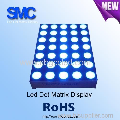 Good quality 5mm dot 5*7 Blue color LED dot matrix