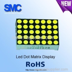 5x7 matrix led display white