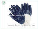 Customized Industrial Safety Heavy Duty Blue Nitrile Coated Protective Hand Gloves