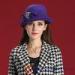normal day Church felt fedora hat with brim / flower , vintage fedora hats