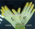 Colorful PU Coated Glove 13 Gauge with Pale White Polyester Dip Palm