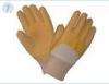 Wrinkle Finished Abrasion Resistance Industrial Protective Gloves With Latex Coated