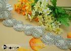 Handmade Butterfly Design Pearl Rhinestone Beaded Trim For Dress