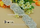 Large Stock Rhinestone Trim By The Yard , Beaded Trims For Wedding Gowns