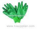 Durable Flexbility Green Nitrile Coating Protective Hand Gloves With Soft Jersey Liner