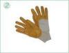 Knitted Cuff Yellow Nitrile Coating Protective Hand Gloves With Open Back