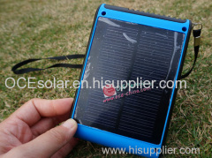 Portable Solar Charger with LED Light /Mini Fan for Walking Outside Sports