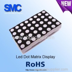 square shape 5*8 dot matrix led display