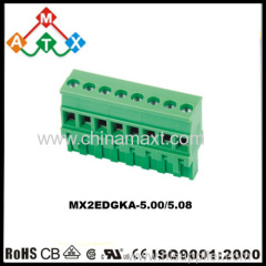 180 degree PCB pluggable plug in terminal block professional manufacturing