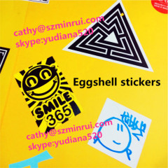 Graffiti lovers popular printing custom breakable eggshell sticker