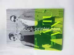 Top-grade black gold stamping cover design hardback photobook with green dust jacket printer