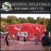 Red advertising inflatable cube for show