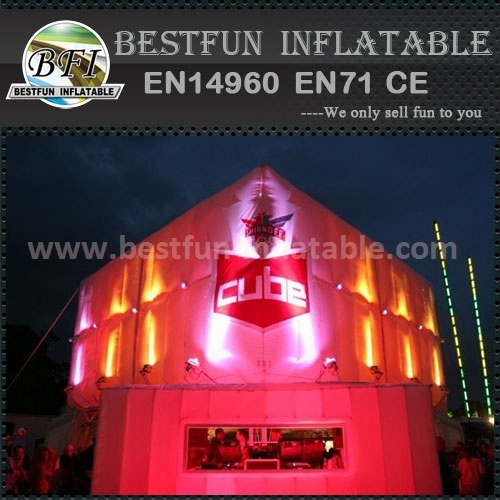 Inflatable lighting exhibition tent