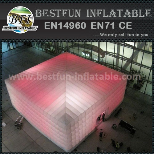 Lighting inflatable air cube tent