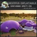 Outdoor inflatable tent combination