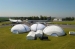 Outdoor inflatable tent combination