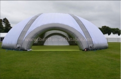 White Inflatable Dome Tent Used for Event