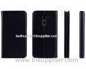 Black Genuine Leather Phone Case For LG G3 Stand Wallet Luxury Cover OEM / ODM