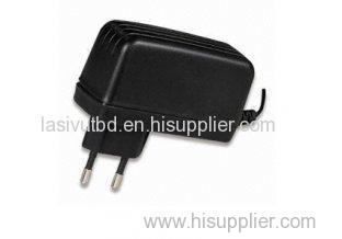 12W Vertical Adapter for Europe with Rated Output Current of 10 to 2,000mA
