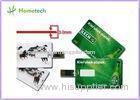 Green 1GB Plastic Credit Card USB Storage Device For Christmas Gift