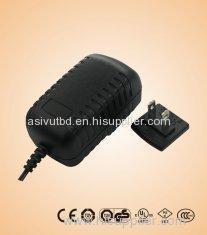 CEC level V, MEPS IV EUP2011 AC PIN Switching Power Adapters / Adapter, 15W and 110 - 250V