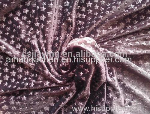 100% Polyester embossed velvet fabric