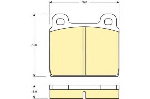 Auto brake pad for PORSCHE