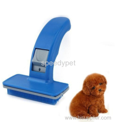Pet Dog Fur Hair Self Quick Clean Grooming Brush