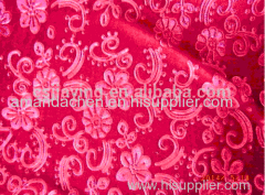 100% polyster embossed spun velvet