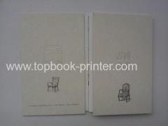 250gsm embossing cover furniture tri-fold leaflet advertising softcover book