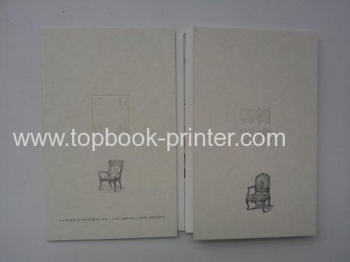 250gsm embossing cover furniture tri-fold leaflet advertising softcover book printing