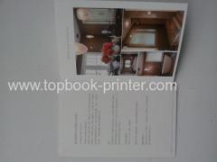 250gsm embossing cover furniture tri-fold leaflet advertising softcover book printing