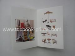 250gsm embossing cover furniture tri-fold leaflet advertising softcover book printing