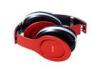 Red Four Channels Wireless Foldable Bluetooth Headphones With Line In