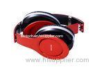 Red Four Channels Wireless Foldable Bluetooth Headphones With Line In