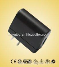 High Efficiency 5W 0.25mA Max Universal USB Power Adapter