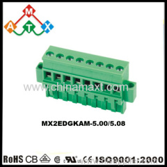 5.08 mm 5.0 mm Plug in Terminal Blocks connectors with screw fixed Pluggable Terminal Blocks