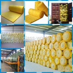 density 24kg/m3 fiber glass wool blanket with fsk mesh