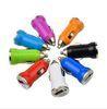 Colorful Mini USB Car Adaptor , ABS Fireproof Mobile Car Charger