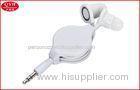 3.5mm Jack Retractable Earbuds Two Way Earplug Reel 100cm for tablet pc
