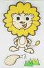 ECO-friendly Layered Paper Colored Stickers lion cartoon printed for gifts