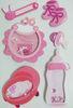 Die Cut pink Shaker Sticker set Layered PVC PET Safe Non-Toxic