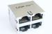 Multi Ethernet Shielded RJ45 Connectors Stacked With 2 x 2 Port Silver