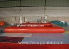 Red Rectangle Blow Up Swimming Pool With Fire Resistant 0.9mm PVC Tarpaulin