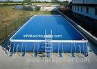 EN71 Outside Square Metal Frame Pool , Metal Frame Wading Pool For Adults