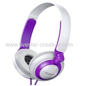 Sony Extra Bass XB Headphones Violet MDR-XB200 On-Ear Headphones